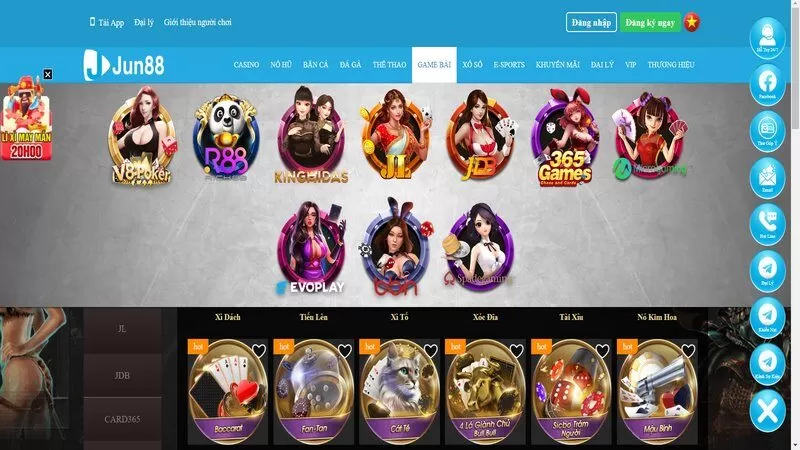 Kho game đặc sắc hiện có tại nhà cái Jun88 có đa dạng chuyên mục khác nhau Kho game đặc sắc hiện có tại nhà cái Jun88 có đa dạng chuyên mục khác nhau