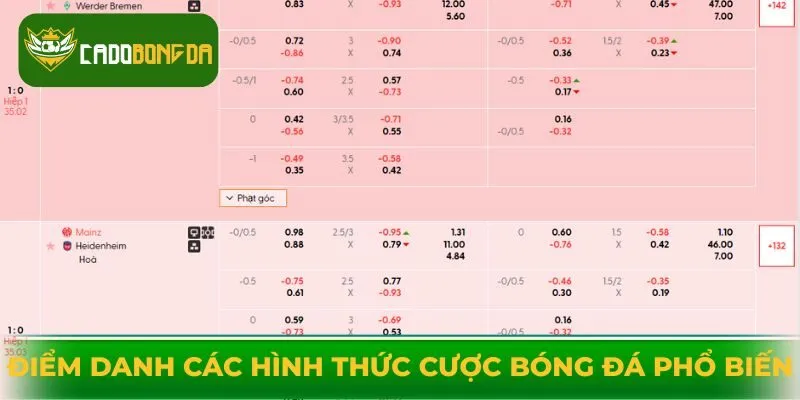 Điểm danh các hình thức cược bóng đá phổ biến và thú vị tại Vic88